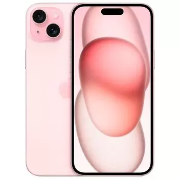 Смартфон Apple iPhone 15 Plus A3096, 6.7" 2796x1290 OLED, Apple A16 Bionic, 128Gb, 3G/4G/5G, NFC, Wi-Fi, BT, 2xCam, 2-Sim, USB Type-C, iOS 17, розовый (MTXA3CH/A)