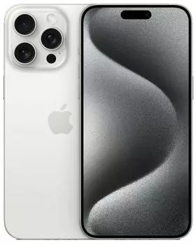 Смартфон Apple iPhone 15 Pro Max, 6.7" 2796x1290 OLED, Apple A17 Pro Bionic, 8Gb RAM, 256Gb, 3G/4G/5G, NFC, Wi-Fi, BT, 3xCam, 2-Sim (nano SIM+eSIM), USB Type-C, iOS 17, белый (MU783BE/A)
