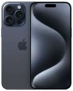 Смартфон Apple iPhone 15 Pro Max, 6.7" 2796x1290 OLED, Apple A17 Pro Bionic, 8Gb RAM, 512Gb, 3G/4G/5G, NFC, Wi-Fi, BT, 3xCam, 2-Sim, USB Type-C, iOS 17, темно-синий (MU2W3ZA/A)