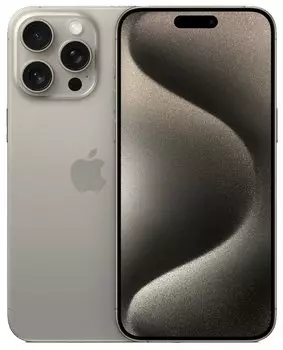 Смартфон Apple iPhone 15 Pro Max, 6.7" 2796x1290 OLED, Apple A17 Pro Bionic, 512Gb, 3G/4G/5G, NFC, Wi-Fi, BT, 3xCam, 2-Sim, USB Type-C, iOS 17, серый (MU7E3ZD/A)