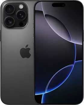 Смартфон Apple iPhone 16 Pro Max A3296, 6.9" 2868x1320 OLED, Apple A18 Pro, 8Gb RAM, 256Gb, 3G/4G/5G, NFC, Wi-Fi, BT, 3xCam, 2-Sim (nano SIM+eSIM), USB Type-C, iOS 18, черный (MYWV3KH/A)