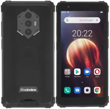 Смартфон Blackview BV6600E, 5.7" 720x1440 IPS, Unisoc SC9863A, 4Gb RAM, 32Gb, 3G/4G, Wi-Fi, BT, 3xCam, 2-Sim, 8580mAh, USB Type-C, Android 10, черный, ударопрочный корпус