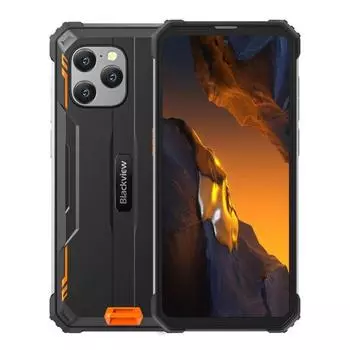 Смартфон Blackview BV8900 Pro, 6.5" 2400x1080 IPS, MediaTek Helio P90, 8Gb RAM, 256Gb, 3G/4G, NFC, Wi-Fi, BT, 3xCam, 2-Sim, USB Type-C, Android 13, черный/оранжевый (BV8900PRO-8256ORA)