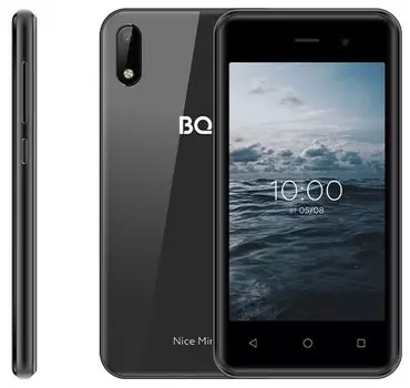Смартфон BQ 4030G Nice Mini, 3.97" 480x800 TN, Unisoc SC7731E, 1Gb RAM, 16Gb, 3G, Wi-Fi, BT, Cam, 2-Sim, 1550 мАч, Micro-USB, Android 10, темно-серый