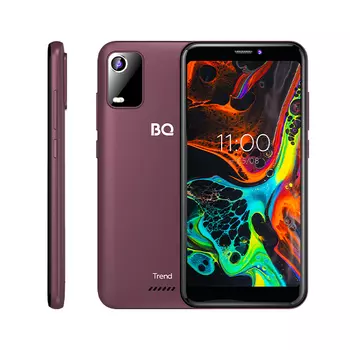 Смартфон BQ 5560L Trend, 5.45" 720x1440 IPS, Unisoc SC9832E, 1Gb RAM, 8Gb, 3G/4G, Wi-Fi, BT, Cam, 2-Sim, 2000 мАч, Micro-USB, Android 11 Go, бордовый