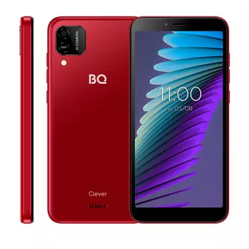 Смартфон BQ 5765L Clever, 5.7" 720x1440 IPS, Unisoc Tiger T310, 3Gb RAM, 16Gb, 3G/4G, Wi-Fi, BT, Cam, 2-Sim, 2700 мАч, Micro-USB, Android 11, красный