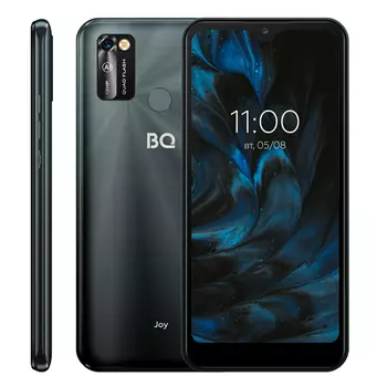 Смартфон BQ 6353L Joy, 6.26" 720x1520 IPS, Unisoc SC9863A, 2Gb RAM, 32Gb, 3G/4G, NFC, Wi-Fi, BT, Cam, 2-Sim, 3000 мА⋅ч, Micro-USB, Android 10, черный