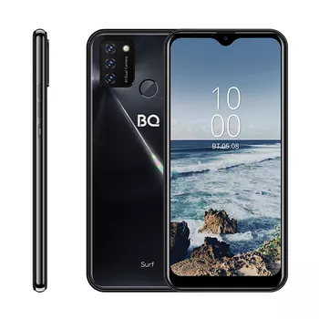 Смартфон BQ 6631G Surf, 6.53" 720x1560 IPS, Unisoc SC7731E, 2Gb RAM, 16Gb, 3G, Wi-Fi, BT, 2xCam, 2-Sim, 3000 мА⋅ч, Micro-USB, Android 10 Go, черный
