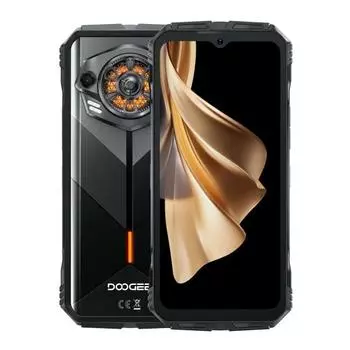 Смартфон DOOGEE S punk, 6.58" 2408x1080 IPS, Unisoc Tiger T606, 6Gb RAM, 256Gb, 3G/4G, NFC, Wi-Fi, BT, 2xCam, 2-Sim, 10.8 А·ч, USB Type-C, Android 14, черный (DOO-SPUNK-6256BLK)