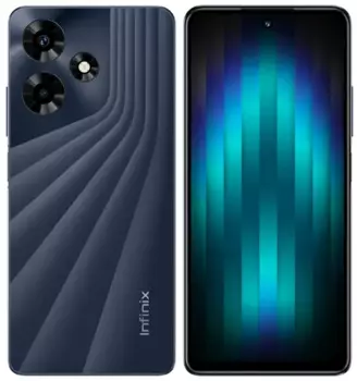 Смартфон Infinix Hot 30, 6.78" 2460x1080 IPS, MediaTek Helio G88, 4Gb RAM, 128Gb, 3G/4G, NFC, Wi-Fi, BT, 2xCam, 2-Sim, 5000 мАч, USB Type-C, Android 13, черный (10040067)