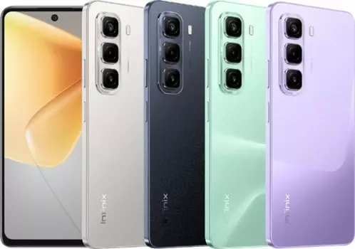 Смартфон Infinix HOT 50 Pro, 6.78" 2460x1080 AMOLED, MediaTek Helio G100, 8Gb RAM, 256Gb, 3G/4G, NFC, Wi-Fi, BT, 2xCam, 2-Sim, 5000 мАч, USB Type-C, Android 14, серый (10063992)