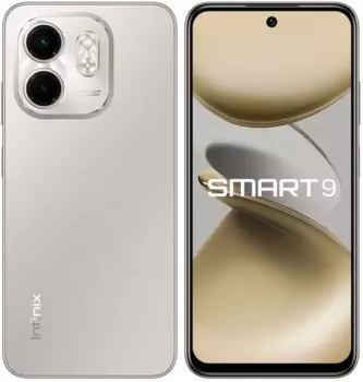 Смартфон Infinix SMART 9, 6.7" 1600x720 IPS, MediaTek Helio G81, 3Gb RAM, 128Gb, 3G/4G, Wi-Fi, BT, 2xCam, 2-Sim, 5000 мАч, USB Type-C, Android 14 (Go Edition), серый