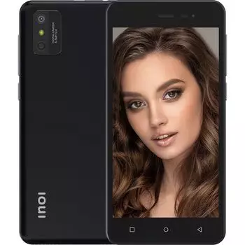 Смартфон INOI A22 Lite, 5" 720x1280 IPS, Unisoc SC7731E, 1Gb RAM, 16Gb, 3G, Wi-Fi, BT, Cam, 2-Sim, 2000 мАч, Micro-USB, Android 11 Go, черный