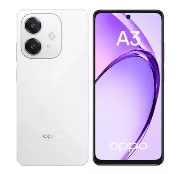 Смартфон OPPO A3, 6.67" 1604x720 IPS, Qualcomm Snapdragon 6s 4G Gen 1, 6Gb RAM, 256Gb, 3G/4G, NFC, Wi-Fi, BT, 2xCam, 2-Sim, 5100 мАч, USB Type-C, Android 14, белый