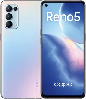 Смартфон OPPO Reno 5, 6.4" 2400x1080 AMOLED, Qualcomm Snapdragon 720G, 8Gb RAM, 128Gb, 3G/4G, Wi-Fi, BT, 4xCam, 2-Sim, 4310mAh, USB Type-C, Android 11, серебристый