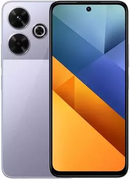 Смартфон POCO M6, 6.79" 2460x1080 IPS, MediaTek Helio G91 Ultra, 8Gb RAM, 256Gb, 3G/4G, NFC, Wi-Fi, BT, 2xCam, 2-Sim, 5.03 А·ч, USB Type-C, Android 14, фиолетовый (56260/MZB0H8KRU)