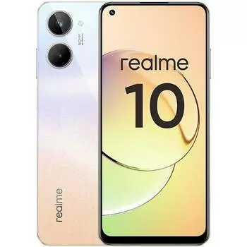 Смартфон Realme 10, 6.4" 1080x2400 Super AMOLED, MediaTek Helio G99, 8Gb RAM, 128Gb, 3G/4G, NFC, Wi-Fi, BT, 2xCam, 2-Sim, 5000 мАч, Android 12, белый (6054014)