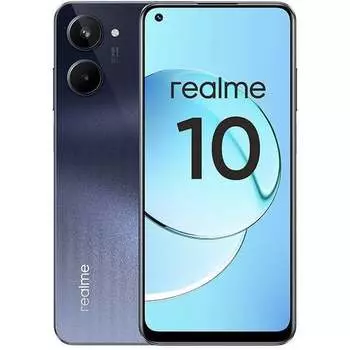 Смартфон Realme 10, 6.4" 1080x2400 Super AMOLED, MediaTek Helio G99, 8Gb RAM, 256Gb, 3G/4G, NFC, Wi-Fi, BT, 2xCam, 2-Sim, 5000 мАч, USB Type-C, Android 12, черный (6054043)