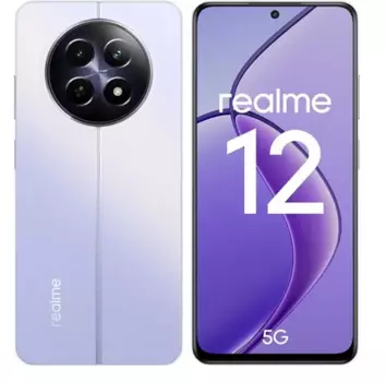 Смартфон Realme 12 5G, 6.72" 1080x2400 IPS, MediaTek Dimensity 6100+, 8Gb RAM, 256Gb, 3G/4G/5G, NFC, Wi-Fi, BT, 2xCam, 2-Sim, 5000 мАч, USB Type-C, Android 14, фиолетовый (631011001639)