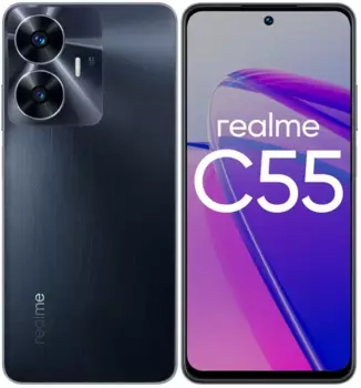 Смартфон Realme C55, 6.72" 1080x2400 IPS, MediaTek Helio G88, 8Gb RAM, 256Gb, 3G/4G, NFC, Wi-Fi, BT, 2xCam, 2-Sim, 5000 мАч, USB Type-C, Android 13, черный (6055893)