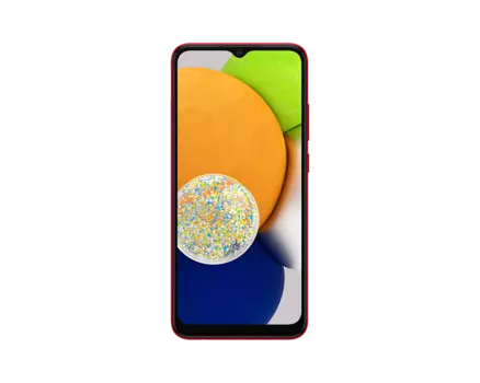 Смартфон Samsung Galaxy A03, 6.5" 720x1600 PLS, Unisoc Tiger T606, 3Gb RAM, 32Gb, 3G/4G, Wi-Fi, BT, 2xCam, 2-Sim, 5000mAh, Micro-USB, Android 11, красный (SM-A035FZRDSKZ)