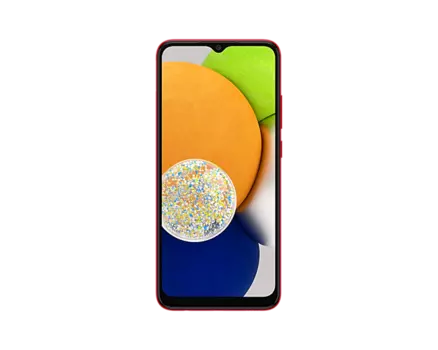 Смартфон Samsung Galaxy A03, 6.5" 720x1600 PLS, Unisoc Tiger T606, 4Gb RAM, 64Gb, 3G/4G, Wi-Fi, BT, 2xCam, 2-Sim, 5000mAh, Micro-USB, Android 11, красный (SM-A035FZRGSKZ)
