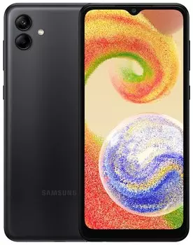 Смартфон Samsung Galaxy A04, 6.5" 720x1600 PLS, MediaTek Helio P35, 3Gb RAM, 32Gb, 3G/4G, Wi-Fi, BT, 2xCam, 2-Sim, 5000 мАч, USB Type-C, Android 12, черный (SM-A045FZKDSKZ)