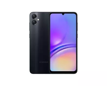 Смартфон Samsung Galaxy A05, 6.7" 720x1600 PLS, MediaTek Helio G85, 4Gb RAM, 128Gb, 3G/4G, NFC, Wi-Fi, BT, 2xCam, 2-Sim, 5000 мАч, USB Type-C, Android 13, черный