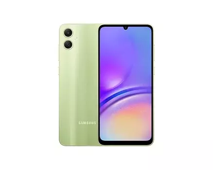 Смартфон Samsung Galaxy A05, 6.7" 1600x720 PLS, MediaTek Helio G85, 4Gb RAM, 64Gb, 3G/4G, NFC, Wi-Fi, BT, 2xCam, 2-Sim, 5000 мАч, USB Type-C, Android 13, зеленый