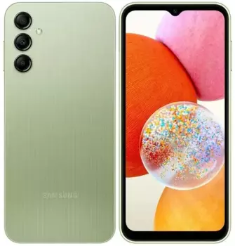 Смартфон Samsung Galaxy A14, 6.6" 1080x2408 PLS Exynos 850, 4Gb RAM, 64Gb, 3G/4G, NFC, Wi-Fi, BT, 3xCam, 2-Sim, 5000 мАч, USB Type-C, Android 13, зеленый (SM-A145FLGUSKZ)