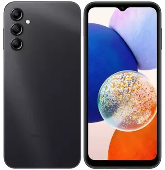 Смартфон Samsung Galaxy A14, 6.6" 1080x2408 PLS, Samsung Exynos 850, 4Gb RAM, 64Gb, 3G/4G, Wi-Fi, BT, 3xCam, 2-Sim, 5000 мАч, USB Type-C, Android 13, черный (SM-A145PZKDMEA)