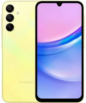 Смартфон Samsung Galaxy A15, 6.5" 1080x2340 Super AMOLED, MediaTek Helio G99, 4Gb RAM, 128Gb, 3G/4G, NFC, Wi-Fi, BT, 3xCam, 2-Sim, 5000 мАч, USB Type-C, Android 13, желтый (SM-A155FZYDMEA)