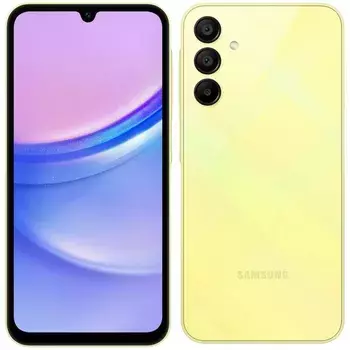 Смартфон Samsung Galaxy A15, 6.5" 1080x2340 Super AMOLED, MediaTek Helio G99, 8Gb RAM, 256Gb, 3G/4G, NFC, Wi-Fi, BT, 3xCam, 2-Sim, 5000 мАч, USB Type-C, Android 13, желтый (SM-A155FZYIMEA)