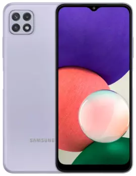 Смартфон Samsung Galaxy A22, 6.6" 1080x2408 TFT, MediaTek Dimensity 700, 4Gb RAM, 128Gb, 3G/4G, NFC, Wi-Fi, BT, 3xCam, 2-Sim, 5000mAh, USB Type-C, Android 11, фиолетовый (SM-A226BLVVMEB)