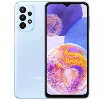 Смартфон Samsung Galaxy A23, 6.6" 1080x2408 PLS, Qualcomm Snapdragon 680, 4Gb RAM, 64Gb, 3G/4G, NFC, Wi-Fi, BT, 4xCam, 2-Sim, 5000mAh, USB Type-C, Android 12, синий (SM-A235FLBUMEB)