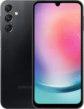 Смартфон Samsung Galaxy A24, 6.5" 1080x2340 Super AMOLED, MediaTek Helio G99, 4Gb RAM, 128Gb, 3G/4G, NFC, Wi-Fi, BT, 3xCam, 2-Sim, 5000 мАч, USB Type-C, Android 13, черный (SM-A245FZKUMEA)