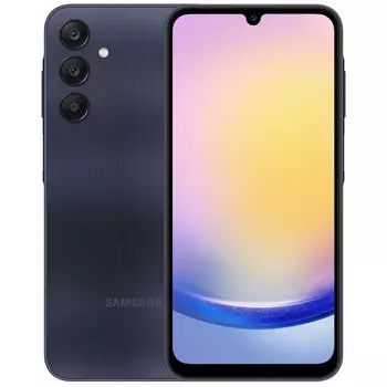 Смартфон Samsung Galaxy A25 5G, 6.5" 2340x1080 AMOLED, Samsung Exynos 1280, 8Gb RAM, 256Gb, 3G/4G/5G, NFC, Wi-Fi, BT, 3xCam, 2-Sim, 5000 мАч, USB Type-C, Android 14, темно-синий (SM-A256EZKHCAU)