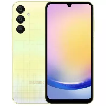 Смартфон Samsung Galaxy A25 5G, 6.5" 2340x1080 Super AMOLED, Samsung Exynos 1280, 8Gb RAM, 256Gb, 3G/4G/5G, NFC, Wi-Fi, BT, 3xCam, 2-Sim, 5000 мАч, USB Type-C, Android 14, желтый (SM-A256EZYHMEA)