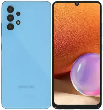 Смартфон Samsung Galaxy A32, 6.4" 1080x2400 Super AMOLED, MediaTek Helio G80, 4Gb RAM, 128Gb, 3G/4G, NFC, Wi-Fi, BT, 4xCam, 2-Sim, 5000mAh, USB Type-C, Android 11, голубой (SM-A325FZBGCAU)