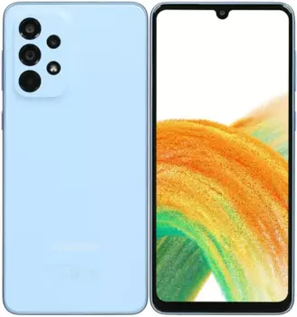 Смартфон Samsung Galaxy A33 5G, 6.4" 1080x2400 Super AMOLED, Samsung Exynos 1280, 8Gb RAM, 128Gb, 3G/4G/5G, NFC, Wi-Fi, BT, 4xCam, 2-Sim, 5000 мА⋅ч, USB Type-C, Android 12, голубой (SM-A336ELBHMEA)