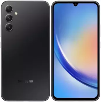 Смартфон Samsung Galaxy A34, 6.5" 1080x2340 Super AMOLED, MediaTek Dimensity 1080, 8Gb RAM, 256Gb, 3G/4G/5G, NFC, Wi-Fi, BT, 3xCam, 2-Sim, 5000 мАч, USB Type-C, Android 13, серый (SM-A346MZKETPA)