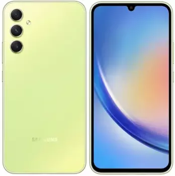 Смартфон Samsung Galaxy A34, 6.6" 2340x1080 Super AMOLED, MediaTek Dimensity 1080, 6Gb RAM, 128Gb, 3G/4G/5G, NFC, Wi-Fi, BT, 3xCam, 2-Sim, 5000 мАч, USB Type-C, Android 13, зеленый (SM-A346ELGASKZ)
