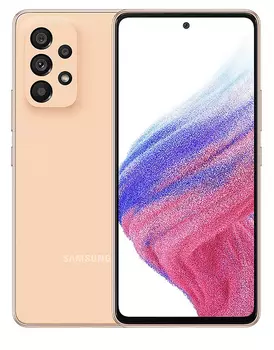 Смартфон Samsung Galaxy A53 5G, 6.5" 1080x2400 Super AMOLED, Samsung Exynos 1280, 8Gb RAM, 256Gb, 3G/4G/5G, NFC, Wi-Fi, BT, 4xCam, 2-Sim, 5000 мА⋅ч, USB Type-C, Android 12, оранжевый (SM-A536EZOHMEA)