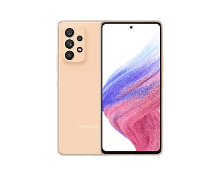Смартфон Samsung Galaxy A53 5G, 6.5" 1080x2400 Super AMOLED, Samsung Exynos 1280, 8Gb RAM, 256Gb, 3G/4G/5G, NFC, Wi-Fi, BT, 4xCam, 2-Sim, 5000 мА⋅ч, USB Type-C, Android 12, оранжевый (SM-A536EZOHSKZ)