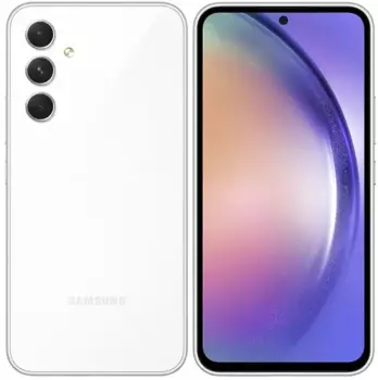 Смартфон Samsung Galaxy A54, 6.4" 1080x2340 Super AMOLED, Samsung Exynos 1380, 6Gb RAM, 128Gb, 3G/4G/5G, NFC, Wi-Fi, BT, 3xCam, 2-Sim, 5000 мАч, USB Type-C, Android 13, белый (SM-A546EZWASKZ)