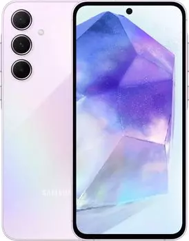 Смартфон Samsung Galaxy A55 5G, 6.6" 2340x1080 Super AMOLED, Samsung Exynos 1480, 8Gb RAM, 128Gb, 3G/4G/5G, NFC, Wi-Fi, BT, 3xCam, 2-Sim, 5000 мАч, USB Type-C, Android 14, фиолетовый (SM-A556ELVACAU)