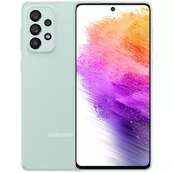 Смартфон Samsung Galaxy A73, 6.7" 1080x2400 Super AMOLED Plus, Qualcomm Snapdragon 778G, 4Gb RAM, 256Gb, 3G/4G/5G, NFC, Wi-Fi, BT, 4xCam, 2-Sim, 5000mAh, USB Type-C, Android, зеленый (SM-A736BLGHMEA)