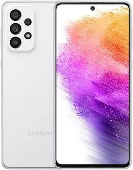Смартфон Samsung Galaxy A73, 6.7" 1080x2400 Super AMOLED Plus, Qualcomm Snapdragon 778G, 8Gb RAM, 128Gb, 3G/4G/5G, NFC, Wi-Fi, BT, 4xCam, 2-Sim, 5000mAh, USB Type-C, Android 12, белый (SM-A736BZWGMEA)