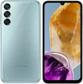 Смартфон Samsung Galaxy M15, 6.5" 2340x1080 Super AMOLED, MediaTek Dimensity 6100+, 6Gb RAM, 128Gb, 3G/4G/5G, NFC, Wi-Fi, BT, 3xCam, 2-Sim, 6000 мАч, USB Type-C, Android 14, голубой (SM-M156BLBVSKZ)