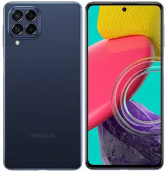 Смартфон Samsung Galaxy M53, 6.7" 1080x2400 Super AMOLED Plus, MediaTek Dimensity 900, 8Gb RAM, 256Gb, 3G/4G, NFC, Wi-Fi, BT, 4xCam, 2-Sim, 5000 мА⋅ч, USB Type-C, Android 12, синий (SM-M536BZBHMEA)